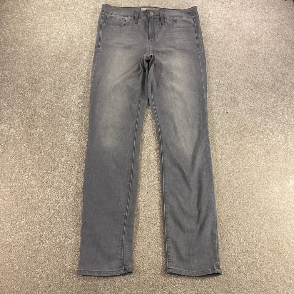 Athleta Skinny Jeans Womens 8 Gray Sculptek Stretch Faded Denim Pants